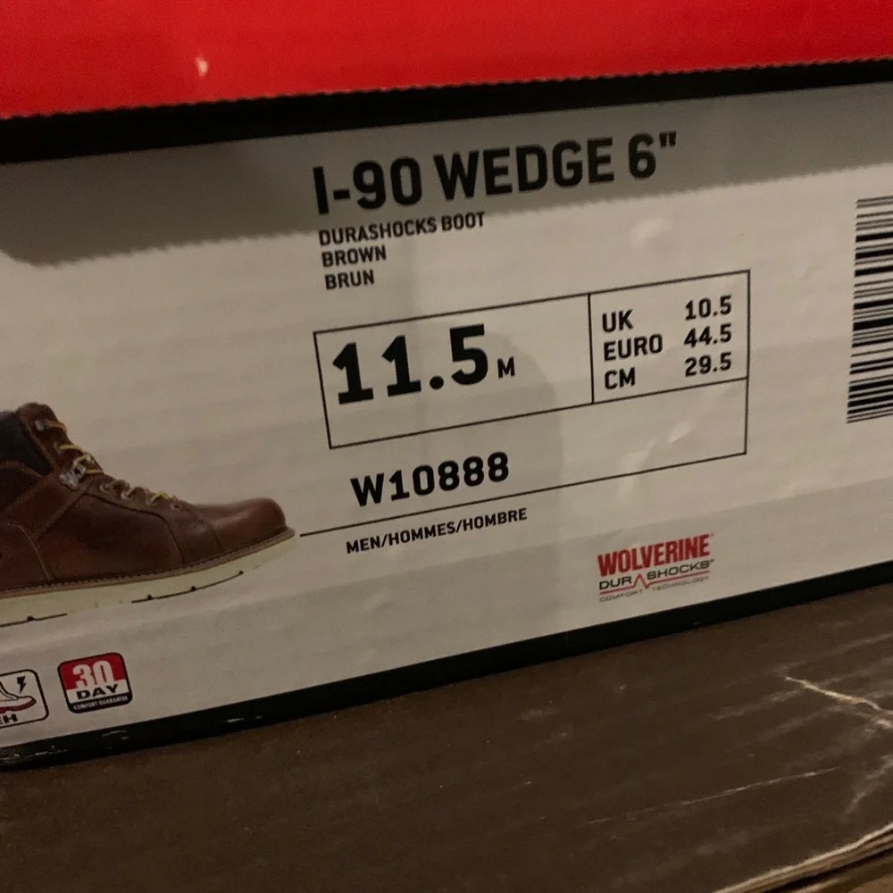 WOLVERINE Men's I-90 DuraShocks 6" Wedge Industrial Shoe - Picture 8 of 13